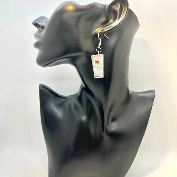 Jack In The Box Drink Earrings - Soda Earrings - Cola Earrings - Drink Earrings - Picture 6 of 8